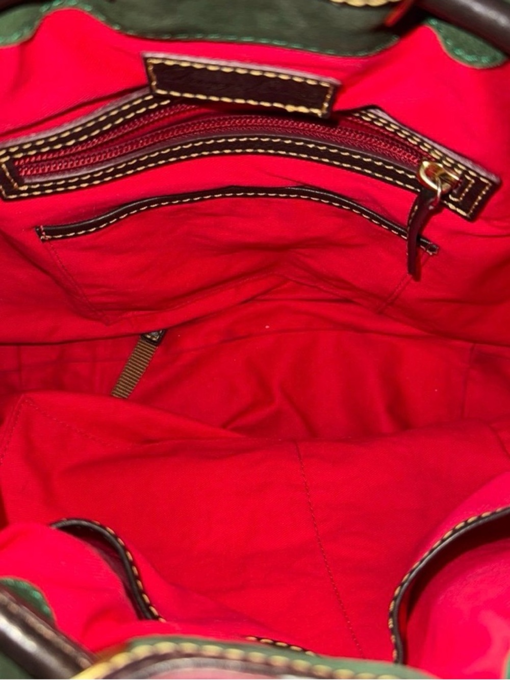 Dooney & Bourke Florentine Drawstring Bag in Red - Picture 9 of 12